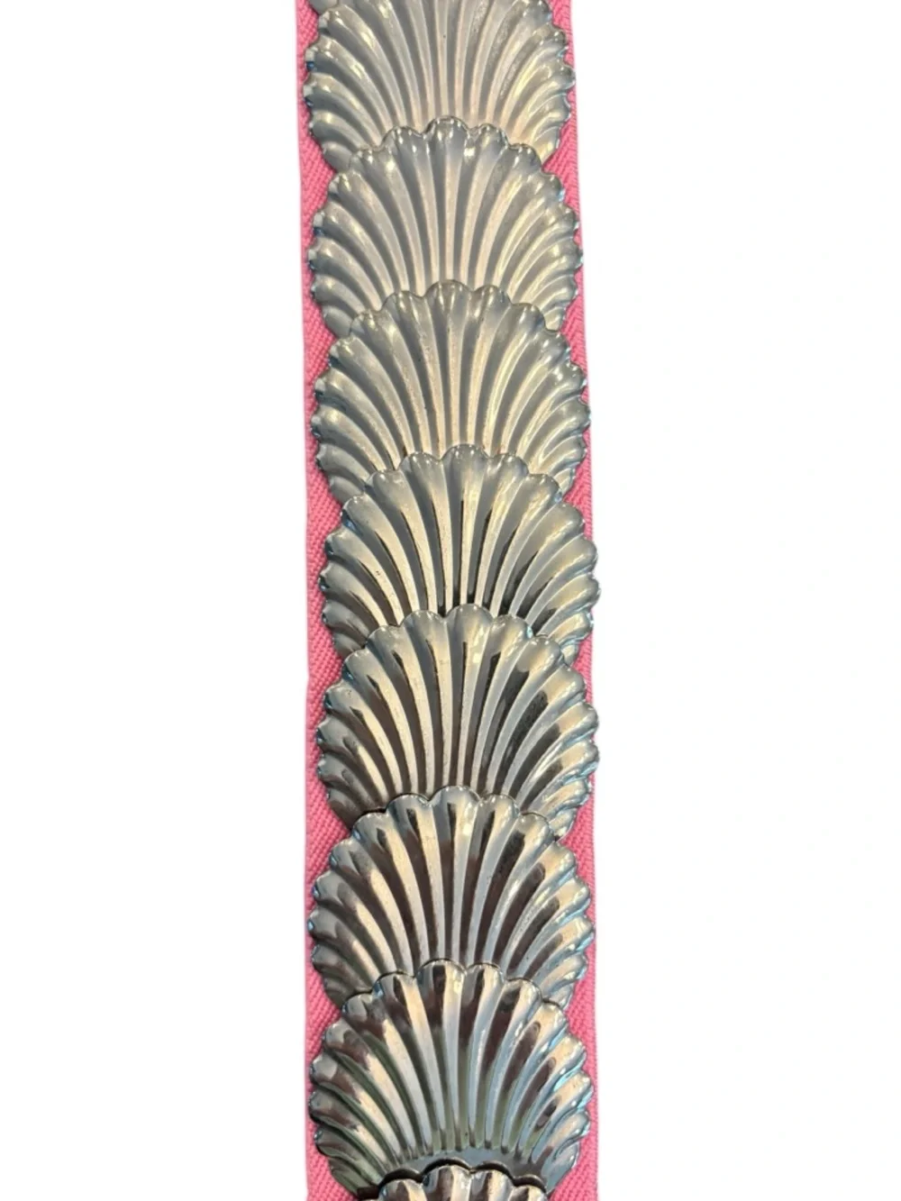 Silver-Tone Shell Waist Belt Fish Scale 25-29” Stretch‎ Mermaidcore Festival